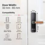 Mygate Smart Door Lock SE – 6-Way Keyless Entry with Fingerprint, OTP, PIN, RFID, App & Key (3-Year Warranty) - Image 4