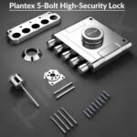 Purchase Plantex Foremost Door Deadbolt Lock 5 Bullets/Stainless Metal Penta Bolt/Door Lock Set with 4 Pin Cylindrical Keys with 5 Years of Guarantee (Matt) - Finest Worth India | AskMeFlash - Image 4