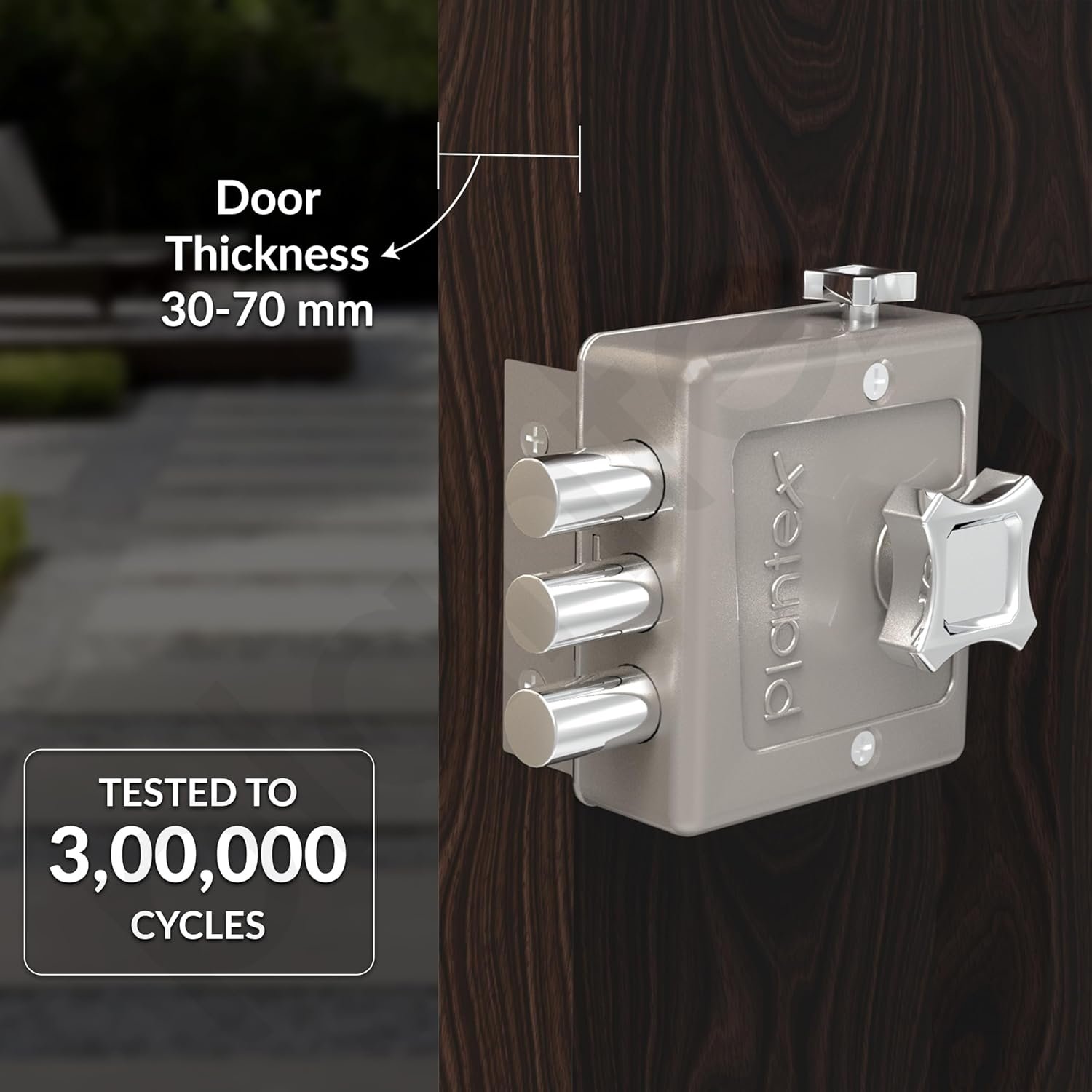 Purchase Plantex Heavy Obligation Lifeless Bolt Lock/Rim Lock Set/Trio for Residence/Workplace/Lodge - Pack of 1 (Matt) - Finest Value India | AskMeFlash - Image 2