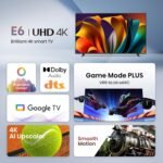 Hisense 164 cm (65 inches) E6N Sequence 4K Extremely HD Good LED Google TV 65E6N (Black) - Image 3