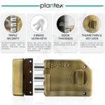 Purchase Plantex Tri-Bolt Lock for Important Door/Heavy Obligation Door Lock with 4 Keys/Appropriate on Single Door for House/Workplace/Resort - Pack of 1 (Brass Vintage) - Greatest Value India | AskMeFlash - Image 3