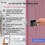 Purchase LAVNA Sensible Door Lock | 3 Means Unlock | Fingerprint, Cell app, Key Entry Appropriate for 28 mm to 55mm Wood Door match with Proper N Left Door Deal with (Digital) (LA15) - Greatest Value India | AskMeFlash - Image 2