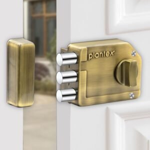 Purchase Plantex Tri-Bolt Lock for Important Door/Heavy Obligation Door Lock with 4 Keys/Appropriate on Single Door for House/Workplace/Resort – Pack of 1 (Brass Vintage) – Greatest Value India | AskMeFlash