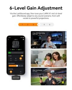 Purchase Hollyland Lark A1 Combo Wi-fi Lavalier Microphone, 48kHz/24-bit Audio, 3-Degree Noise Cancellation, 200m Vary, Clip-On Mic for iPhone 15/16, Android, YouTube, Podcast & Vlog - Finest Value India | AskMeFlash - Image 10