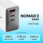 Purchase Stuffcool Nomad II Smallest 100W GaN Charger PD PPS Helps SFC 2.0 Costs MacBook, Laptop computer, Smartphone, DSLR, Gaming Console, with Exchangeable EU, USA and UK pins Works with 150+ Nations - Greatest Worth India | AskMeFlash - Image 3