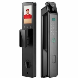 Purchase Subsequent-Gen Sensible Door Lock with AI Facial Recognition, 3D Fingerprint, WiFi App Management, 4” Video Display, RFID & PIN Entry, IP65 Waterproof, Rechargeable Battery, Digital Safety Lock for Dwelling – Finest Worth India | AskMeFlash