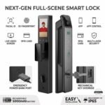 Purchase Subsequent-Gen Sensible Door Lock with AI Facial Recognition, 3D Fingerprint, WiFi App Management, 4” Video Display, RFID & PIN Entry, IP65 Waterproof, Rechargeable Battery, Digital Safety Lock for Dwelling - Finest Worth India | AskMeFlash - Image 2
