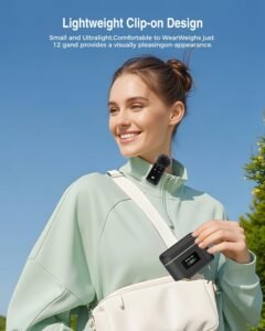 Purchase PQRQP Wi-fi Lavalier Microphone for iPhone, iPad, Android | 164ft Vary, 80H Battery with Charging Case | Clip-On Mini Mic with Noise Cancellation for YouTube, TikTok & Recording - Greatest Value India | AskMeFlash - Image 5