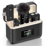 Purchase PQRQP Wi-fi Lavalier Microphone for iPhone, iPad, Android | 164ft Vary, 80H Battery with Charging Case | Clip-On Mini Mic with Noise Cancellation for YouTube, TikTok & Recording – Greatest Value India | AskMeFlash