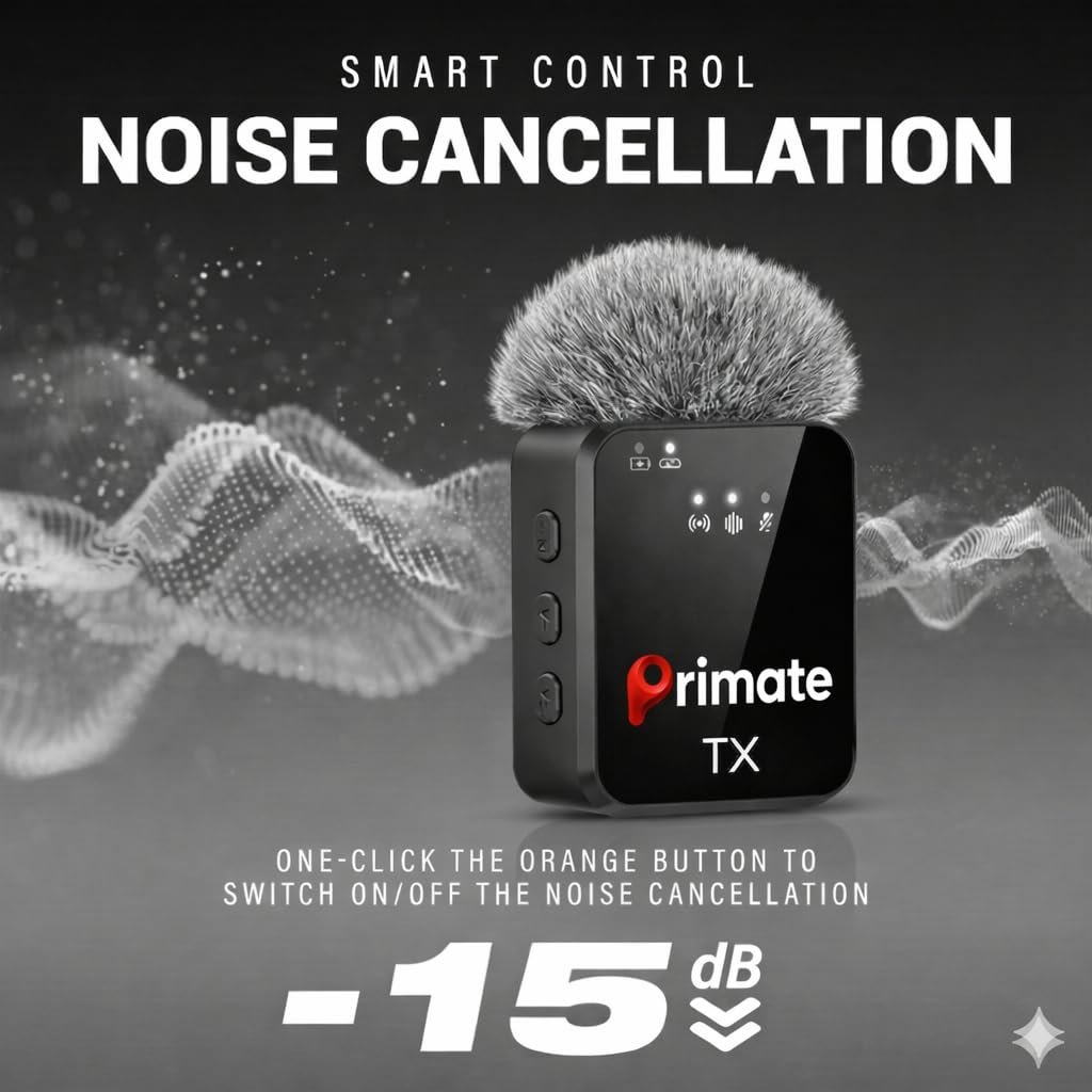 Purchase Primate 3-in-1 Wi-fi Noise Discount Microphone for Smartphone & Digital camera | 164ft Vary, 20 Hours Battery Life | Perfect for YouTube, Vlogging & Interviews - Finest Worth India | AskMeFlash - Image 4
