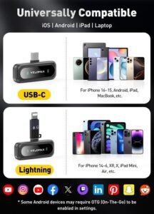 Purchase VELOMAX Mic for YouTube Wi-fi, Noise Discount Magnetic Clip Wi-fi Microphone with LED Indicator and Battery Show for Video Recording Creators (Single Mic) - Greatest Value India | AskMeFlash - Image 8