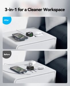 Purchase 3 in 1 Charging Station for A number of Units, Foldable Magazine/netic Quick Wi-fi Charger Dock, Journey Charging Pad for 1Phone 17 16 15 14 13 12 Professional Max Plus Ap/ple Watch Sequence & AirPods 4/3/2 (3 in 1) - Greatest Worth India | AskMeFlash - Image 4