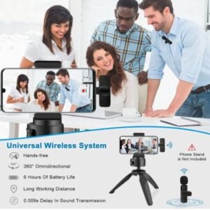 Purchase Dynamic Wi-fi Lavalier Plug & Play Microphone Lapel Mic System for YouTube Fb Stay Stream, Instagram Reels Video Recording Vlog for Kind-C, Android & iPhone, Laptop computer, Desktop – Greatest Value India | AskMeFlash