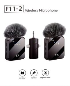 Purchase F11-2 Wi-fi Lavalier Microphone 3-in-1 Sort C & Lightning Noise Cancelling Collar Mic for Video Recording, Vlogging, YouTube, Stay Streaming, On-line Instructing & Interviews - Greatest Value India | AskMeFlash - Image 2