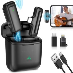 Purchase RIITEK Wi-fi Plug & Play Lavalier Microphone with Charging Case, Suitable for Sort-C Android & iPhone, 2.4G Auto-sync Mic for Reside Stream, Video Recording, Vlogging (Mannequin 01) – Greatest Worth India | AskMeFlash