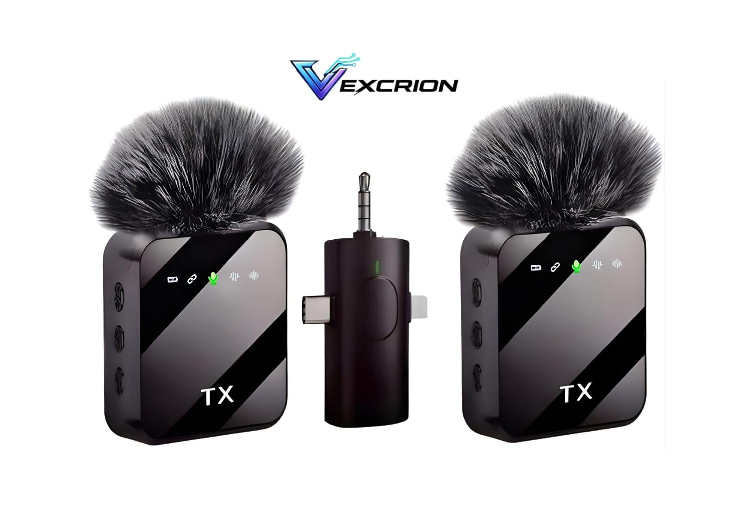 Purchase Wi-fi Lavalier Microphone with Twin Transmitters, USB Sort-C & 3.5mm Receiver, ENC Noise Discount, Clip-On Mic for Android Recording - Greatest Value India | AskMeFlash - Image 4