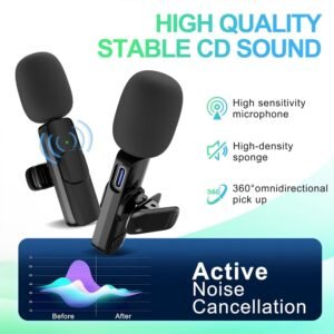 Purchase DEGNO Wi-fi lavalier microphone for youtubers with Kind C Android nd IOSiphone assist YouTube mic omnidirectional mic with noise discount – Greatest Value India | AskMeFlash