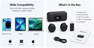 Purchase Fireshell Q8 Wi-fi Lavalier Microphone for iPhone, Android, Digital camera & Laptop computer | Twin Wi-fi Collar Mic with Charging Case, AI Noise Cancellation, Plug & Play for YouTube, Podcast & Vlogging - Finest Value India | AskMeFlash - Image 9