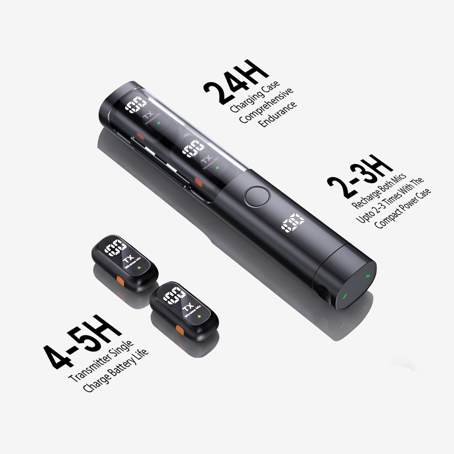 Purchase Humble® Velox V99 All in One Wi-fi Lavalier Microphone with Noise Discount, Twin Clip-On Mics, Tripod Stand & Charging Case–Plug & Play Mic for iPhone, Sort-C Android, YouTube, Vlogging,Podcast - Finest Worth India | AskMeFlash - Image 7