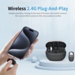 Purchase 2pcs Lavalier Wi-fi Microphone for USB C, Wi-fi Microphone with Noise Cancellation for Video Recording, Sport Reside Streaming, Interviews, YouTube, TikTok, Vlog - Finest Worth India | AskMeFlash - Image 5