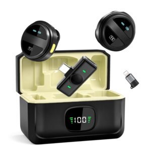 Purchase Wi-fi Lavalier Microphone for iPhone/Android, Mini Lapel Microphone for YouTube, Video Recording, Vlog, Reside Streaming – (1 Set) – Finest Worth India | AskMeFlash