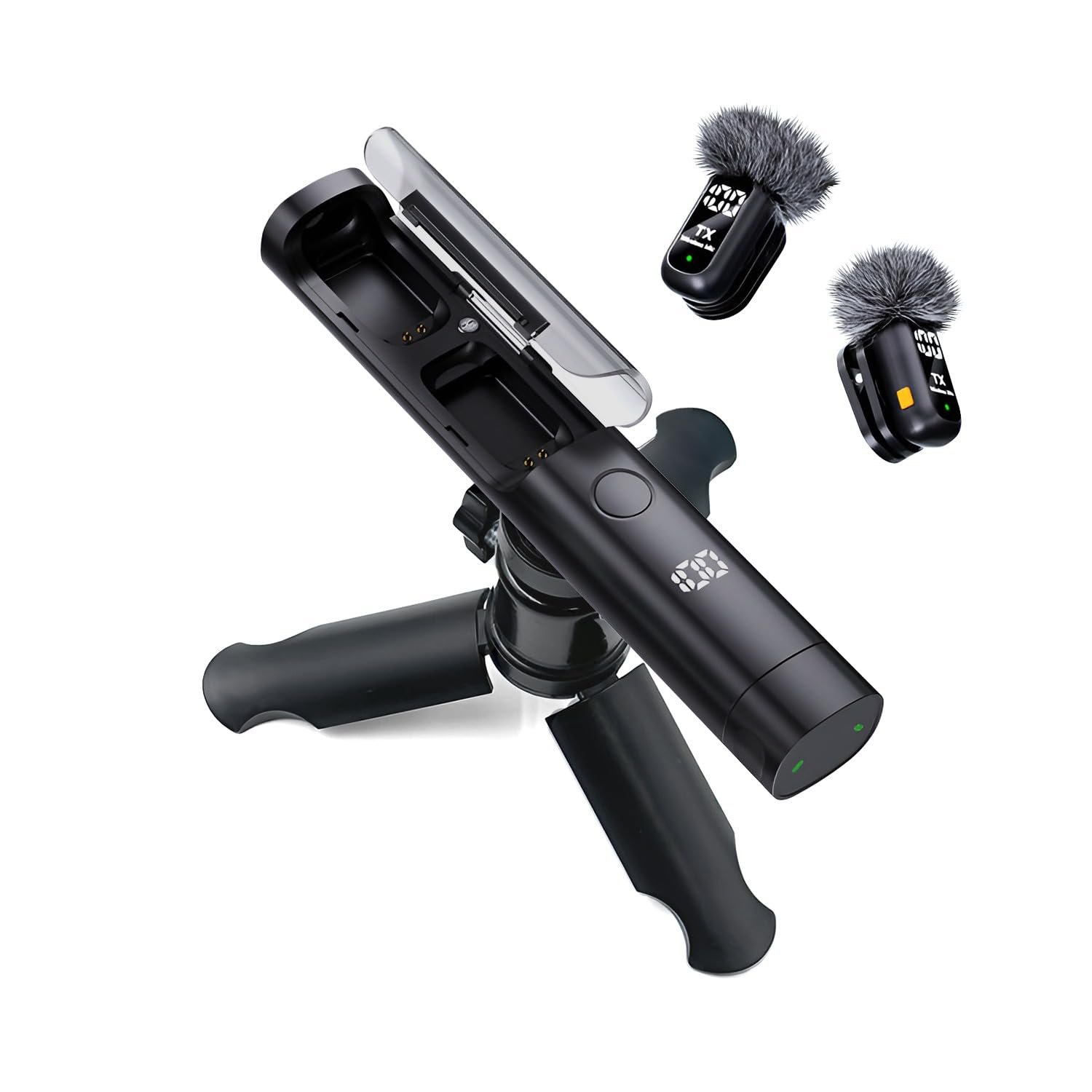 Purchase Humble® Velox V99 All in One Wi-fi Lavalier Microphone with Noise Discount, Twin Clip-On Mics, Tripod Stand & Charging Case–Plug & Play Mic for iPhone, Sort-C Android, YouTube, Vlogging,Podcast – Finest Worth India | AskMeFlash Purchase Humble® Velox V99 All in One Wi-fi Lavalier Microphone with Noise Discount, Twin Clip-On Mics, Tripod Stand & Charging Case–Plug & Play Mic for iPhone, Sort-C Android, YouTube, Vlogging,Podcast – Finest Worth India | AskMeFlash