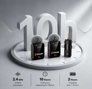 Purchase Primate 3-in-1 Wi-fi Noise Discount Microphone for Smartphone & Digital camera | 164ft Vary, 20 Hours Battery Life | Perfect for YouTube, Vlogging & Interviews - Finest Worth India | AskMeFlash - Image 3