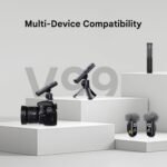 Purchase Humble® Velox V99 All in One Wi-fi Lavalier Microphone with Noise Discount, Twin Clip-On Mics, Tripod Stand & Charging Case–Plug & Play Mic for iPhone, Sort-C Android, YouTube, Vlogging,Podcast - Finest Worth India | AskMeFlash - Image 9