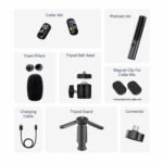 Purchase Humble® Velox V99 All in One Wi-fi Lavalier Microphone with Noise Discount, Twin Clip-On Mics, Tripod Stand & Charging Case–Plug & Play Mic for iPhone, Sort-C Android, YouTube, Vlogging,Podcast - Finest Worth India | AskMeFlash - Image 3