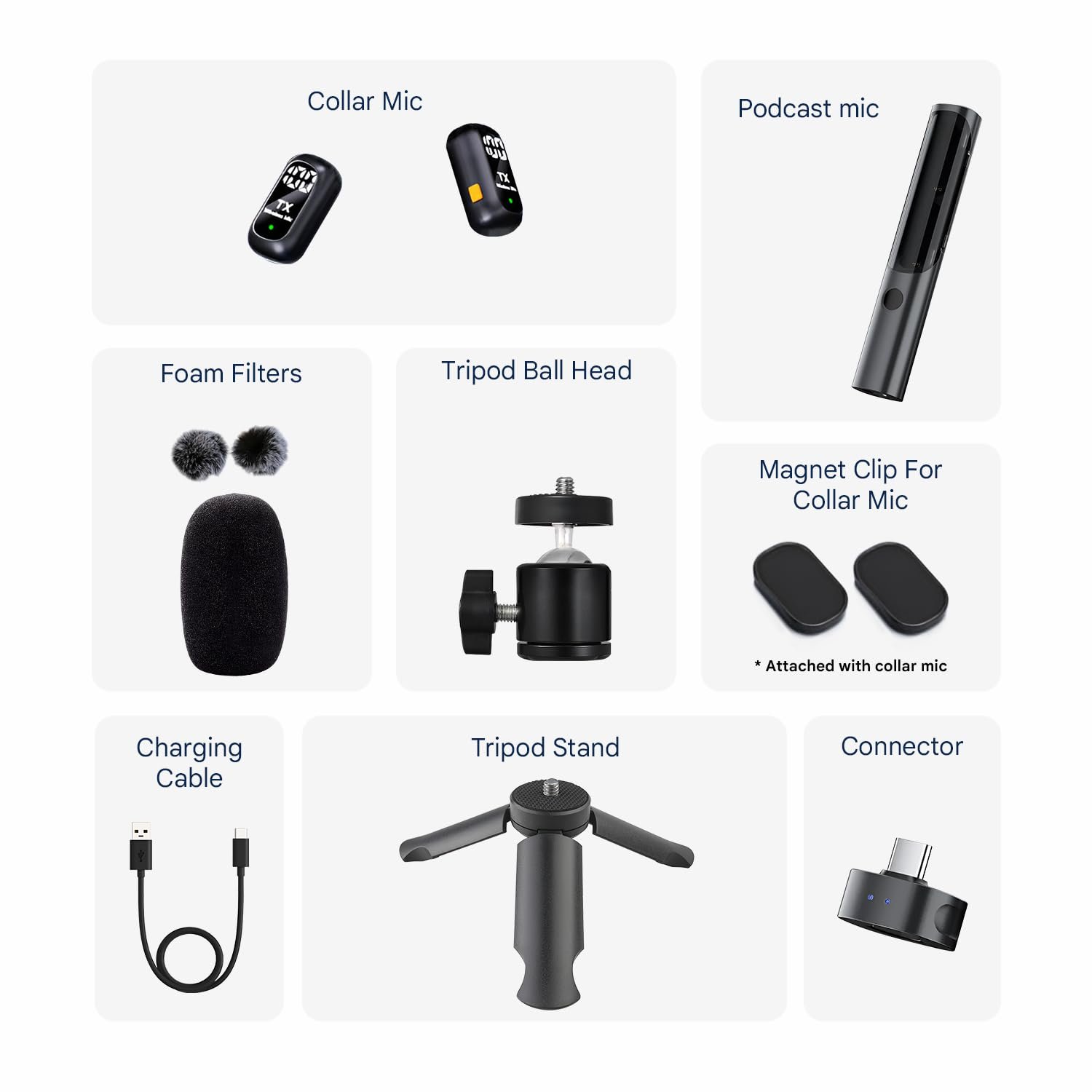 Purchase Humble® Velox V99 All in One Wi-fi Lavalier Microphone with Noise Discount, Twin Clip-On Mics, Tripod Stand & Charging Case–Plug & Play Mic for iPhone, Sort-C Android, YouTube, Vlogging,Podcast - Finest Worth India | AskMeFlash - Image 3