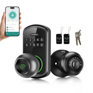 Purchase Keypad Sensible Door Lock with Knob, Yamiry Keyless Entry Digital Lock with Deal with, Fingerprint Digital Knob for Entrance Door, Passcode Bed room Door Lock – Greatest Value India | AskMeFlash
