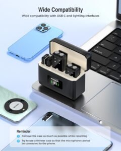 Purchase PQRQP Wi-fi Lavalier Microphone for iPhone, iPad, Android | 164ft Vary, 80H Battery with Charging Case | Clip-On Mini Mic with Noise Cancellation for YouTube, TikTok & Recording - Greatest Value India | AskMeFlash - Image 4