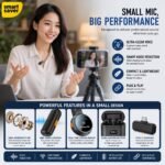 Purchase Good Saver Wi-fi Lavalier Microphone for iPhone, iPad and Android (Sort-C Port Model), AI Noise Discount, 2 Pack Spherical Mini Mic for Video Recording YouTube TikTok Content material Creator - Finest Value India | AskMeFlash - Image 5
