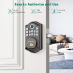Purchase AkaGear DS10 Professional Fingerprint Keyless Entry Door Lock Keypad Deadbolt Lock | Entrance Door Lock, Sensible Door Lock, Bluetooth APP Management, Passcode Unlock, 2 Keys, Auto Lock, Oil Rubbed Bronze - Greatest Worth India | AskMeFlash - Image 3