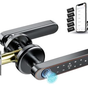 Purchase Pulido Fingerprint Door Knob, Full Perform 5-in-1 Good Door Knob, Fingerprint Door Lock for Bed room, Workplace, Lodge, Pantry, Biometric Door Knob, Thumbprint Door Knob with 5 IC Playing cards, Waterproof – Greatest Worth India | AskMeFlash