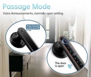 Purchase Pulido Fingerprint Door Knob, Full Perform 5-in-1 Good Door Knob, Fingerprint Door Lock for Bed room, Workplace, Lodge, Pantry, Biometric Door Knob, Thumbprint Door Knob with 5 IC Playing cards, Waterproof - Greatest Worth India | AskMeFlash - Image 5