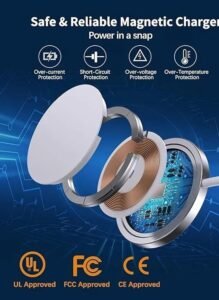 Purchase Wi-fi Charging Pad for iPhone 16/15/14/13/12 Collection and Sensible Watch, 15W Quick Charging, White, USB Sort-A, Qi Customary, Moveable - Greatest Worth India | AskMeFlash - Image 4