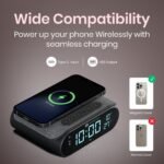 Purchase Portronics VoltClock 15W Wi-fi Charger for All Suitable Wi-fi Charging Smartphones, Digital Clock, 2 Alarm Setting with Snooze Button, Room Temperature Show,Wi-fi Quick Charging(Black) - Greatest Worth India | AskMeFlash - Image 7