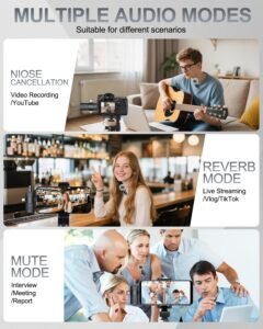 Purchase PQRQP 3-in-1 Wi-fi Lavalier Microphone for iPhone, Android & Digicam | Mini Mic for Recording, YouTube, TikTok, Stay Streaming | Crystal-Clear Sound High quality - Greatest Value India | AskMeFlash - Image 2