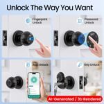 Purchase TDCHINGES Fingerprint Good Door Knob with Keypad Lock 4 in 1 Biometric App | Matte Black Inside Thumb Print Locks for Bed room Key Management Entry Dorm Condominium Residence Workplace Decor Home Doorways {Hardware} - Finest Worth India | AskMeFlash - Image 3