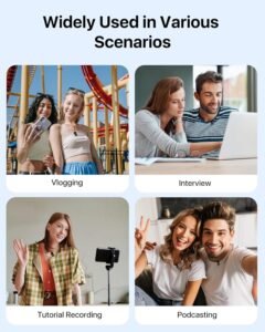Purchase Wi-fi Lavalier Microphone for iPhone iPad, Android Telephone, Laptop computer, Mini Lapel Mic, AI Voice Changer, 3-Degree Noise Discount, for Video Recording, Vlogging, YouTube, TikTok - Greatest Value India | AskMeFlash - Image 3
