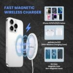 Purchase Elfora 15W MagSafe Wi-fi Magnetic Charging Pad | Appropriate for iPhone 16|16 Professional|16 Plus|16 Professional Max|15|15 Professional|15 Plus|15 Professional Max|14|14 Professional|14 Plus|14 Professional Max|13|12 and All Qi Gadgets (White) - Finest Worth India | AskMeFlash - Image 6
