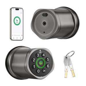 Purchase Leydebong Good Fingerprint Door Lock, Keypad Door Knob with Auto Lock | Keyless Entry Digital Lock with Code, App Management, Backup Keys for Inside, Exterior & Bed room Door – Straightforward Set up – Finest Value India | AskMeFlash