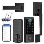 Purchase BEBASIA Sensible Door Lock with Deal with Set, Heavy Responsibility Biometric Fingerprint Lock, Keyless Entry, Black – Finest Worth India | AskMeFlash