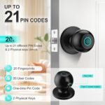 Purchase JO.KO Fingerprint Door Lock, Biometric Door Lock with App Management & Key, Good Door Lock for Bed room, Entry Door, Keyless Finger Print Door Knob with Thumb Print Black - Finest Worth India | AskMeFlash - Image 4