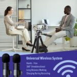 Purchase Wi-fi Lavalier Microphone for Sort-C Cellphone, 2 PCS Mini Wi-fi Microphones for Skilled Video Recording - Finest Worth India | AskMeFlash - Image 2