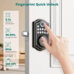 Purchase AkaGear DS10 Professional Fingerprint Keyless Entry Door Lock Keypad Deadbolt Lock | Entrance Door Lock, Sensible Door Lock, Bluetooth APP Management, Passcode Unlock, 2 Keys, Auto Lock, Oil Rubbed Bronze - Greatest Worth India | AskMeFlash - Image 2
