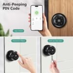 Purchase GeekTale Door Knob with Keypad, Sensible Door Knob with Lock, App | Door Knobs for bedrooms, Doorknob with code, Biometric Door Lock with Keypad, App Management, for Bed room, Dwelling, Resort, Workplace - Greatest Worth India | AskMeFlash - Image 2