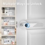Purchase Fingerprint Door Lock,Good Door knob,biometric Door Lock,with passcode keypad Fobs keyless Entry Door Deal with，for Bed room Residence Lodge Workplace Condominium (Silver) - Greatest Value India | AskMeFlash - Image 2