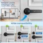 Purchase Fingerprint Door Lock,Fingerprint Door Knob,Biometric Door Knob Keyless Entry Door Lock for House/Bed room/Workplace/House,Black - Greatest Value India | AskMeFlash - Image 4